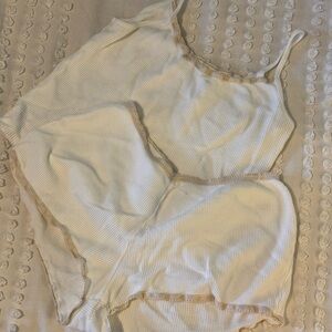 Brandy Melville Cream Pajama Set